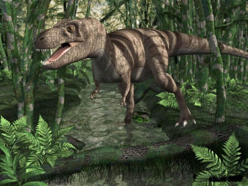 Tyrannosaurus Rex in Forest — Green