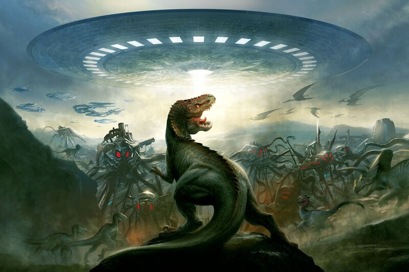 Tyrannosaurus Rex on Rock