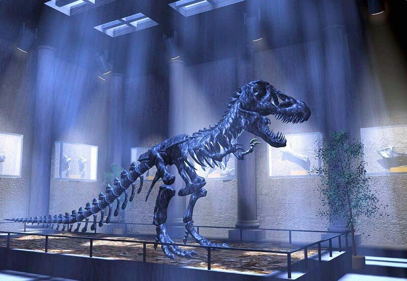Tyrannosaurus rex skeleton exhibit