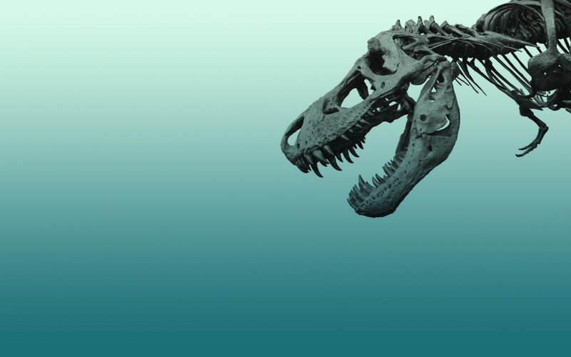 Tyrannosaurus Rex Skeleton — Teal