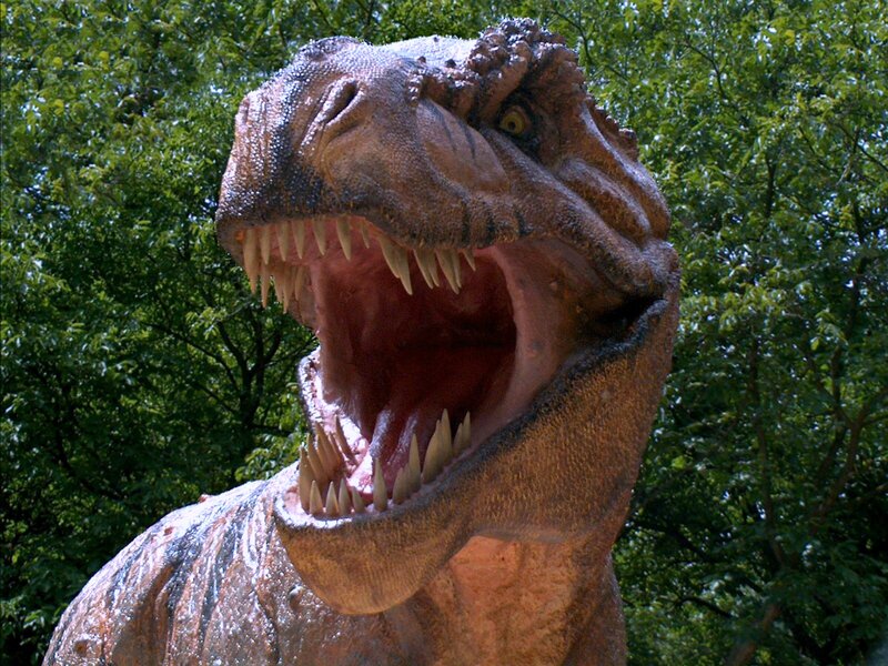 Tyrannosaurus Rex Statue — Brown, Dramatic