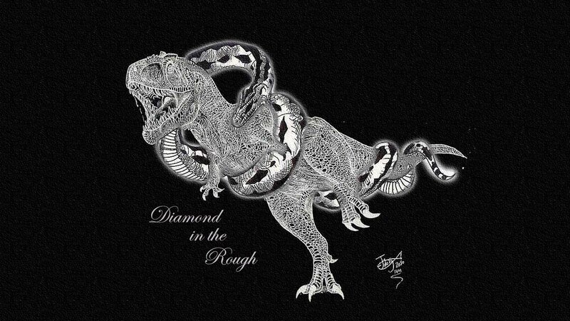 Tyrannosaurus Rex with Snake