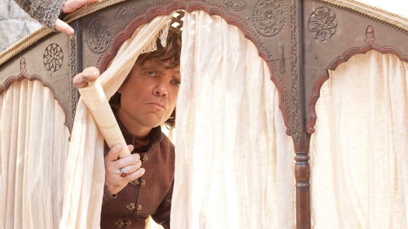 Tyrion Lannister in a carriage