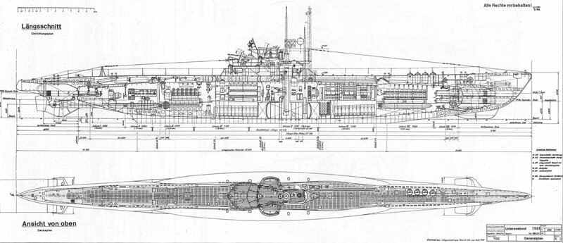 U-boat technical blueprint