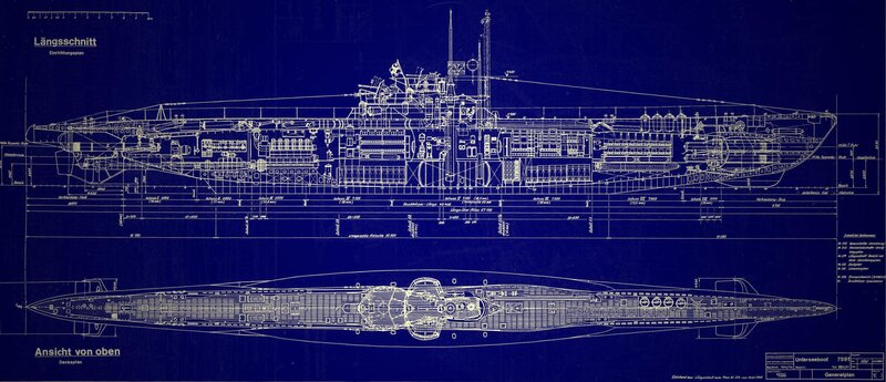 U-boat technical blueprint