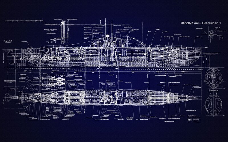 U-boat Technical Drawing