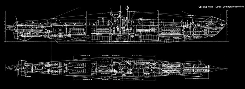 U-boat VII B technical diagram