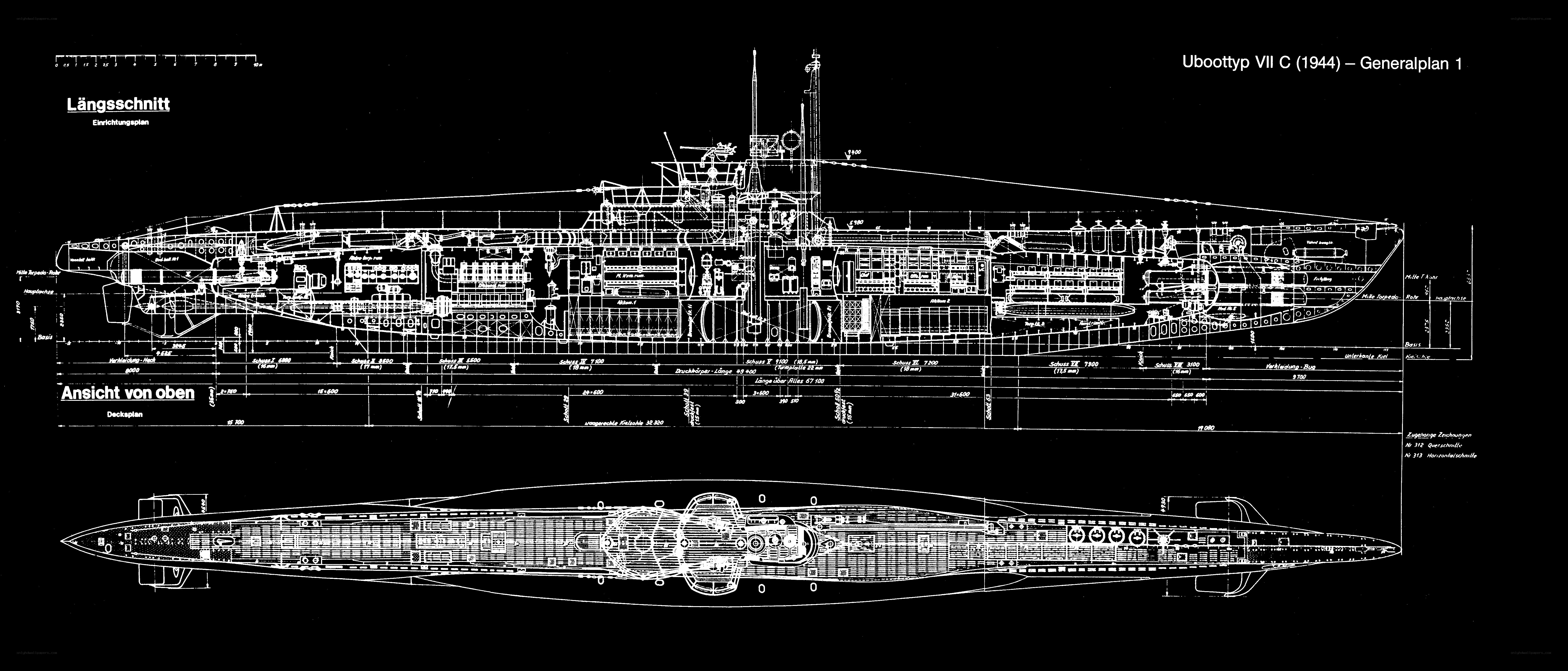 U-boat VII C design plans