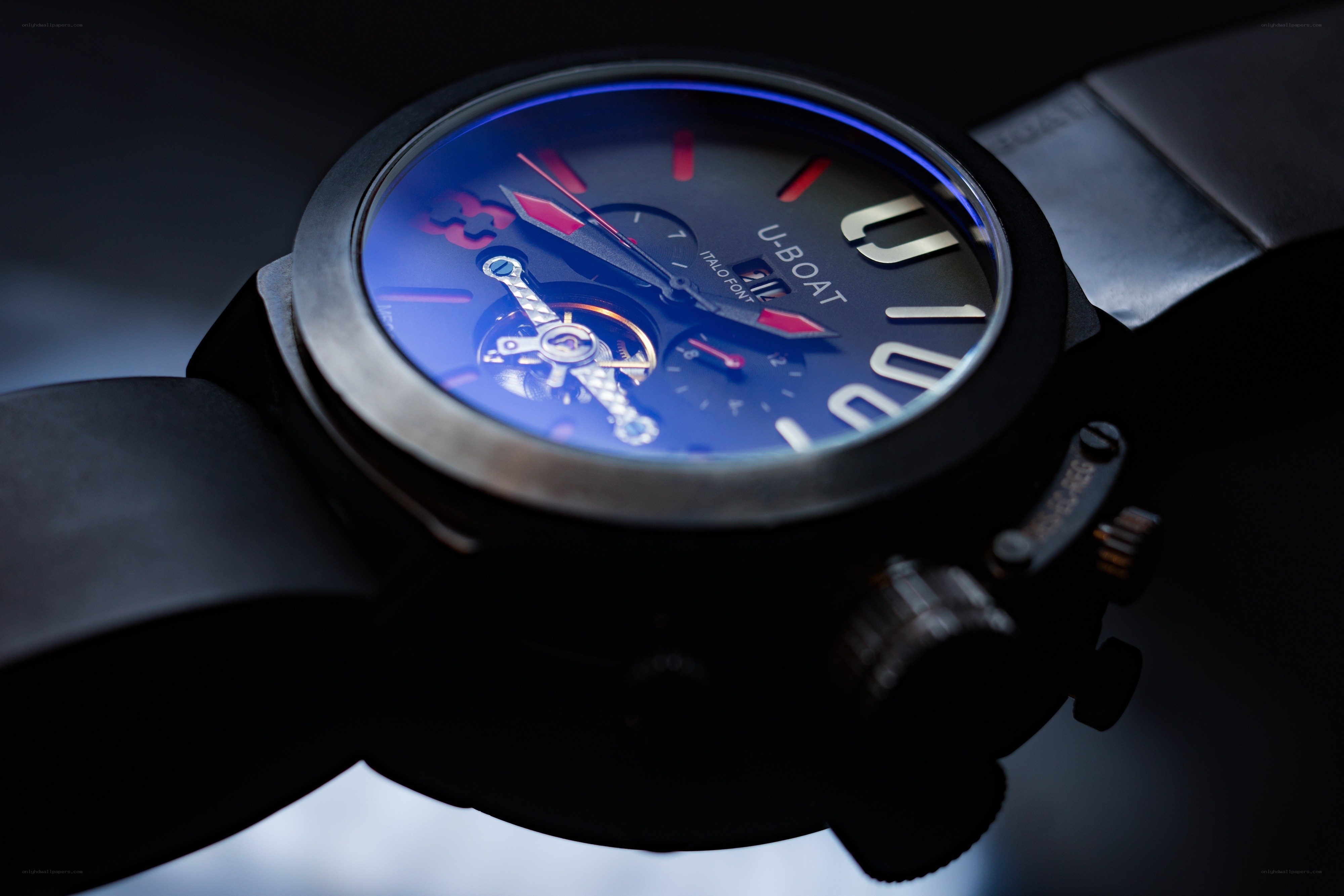 U-Boat watch with blue dial