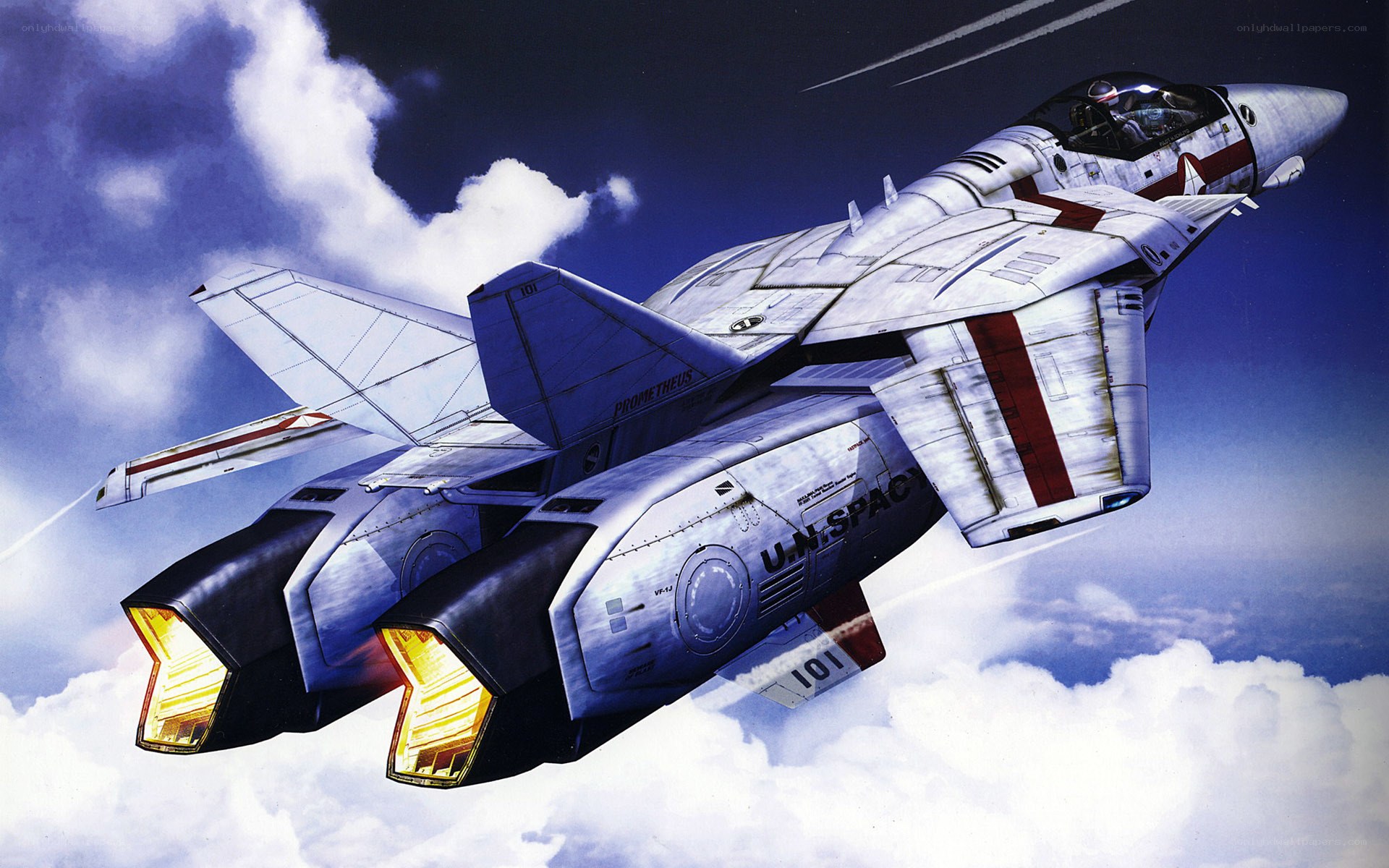 U.N. Space Fighter in Flight