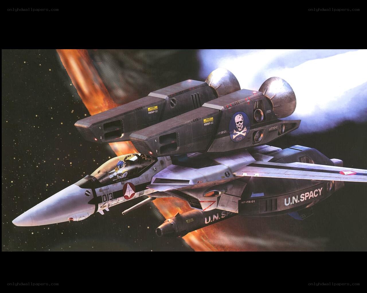 U.N. Spacy fighter in space