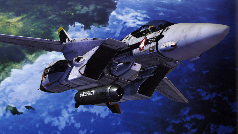 U.N. Spacy fighter jet in flight