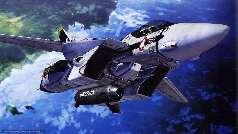 U.N. Spacy fighter jet in flight