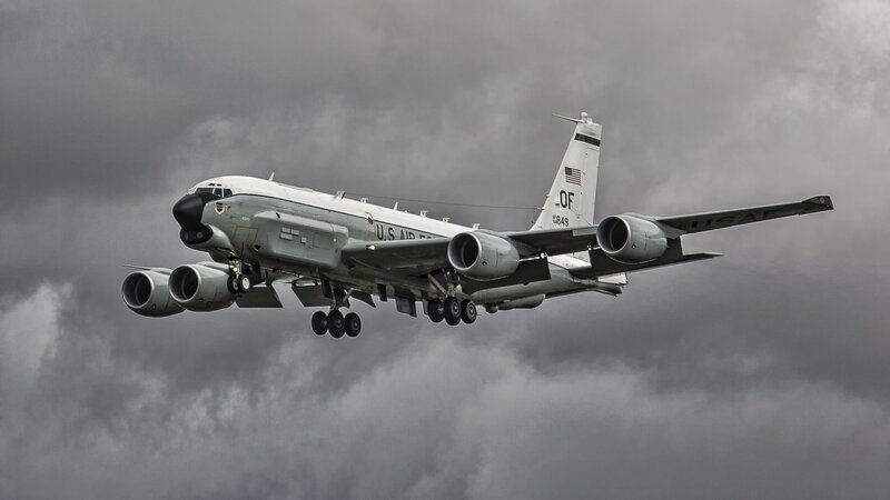U.S. Air Force Aircraft — Gray, Dramatic, Photograph, Clouds