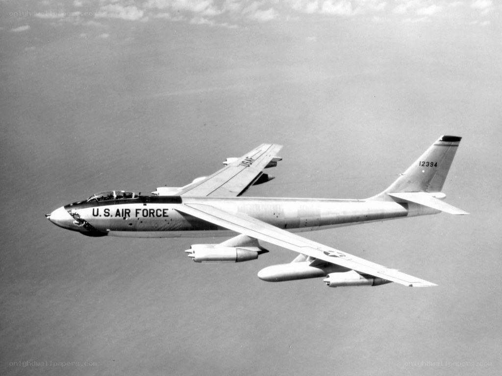 U.S. Air Force bomber in flight