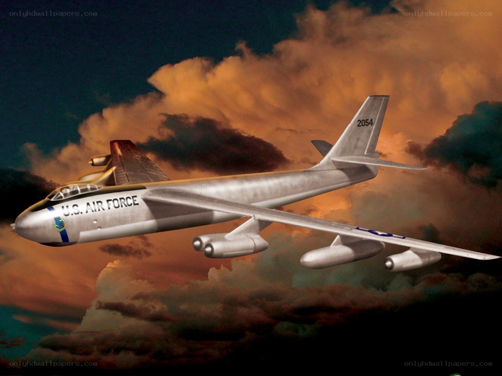 U.S. Air Force bomber in flight