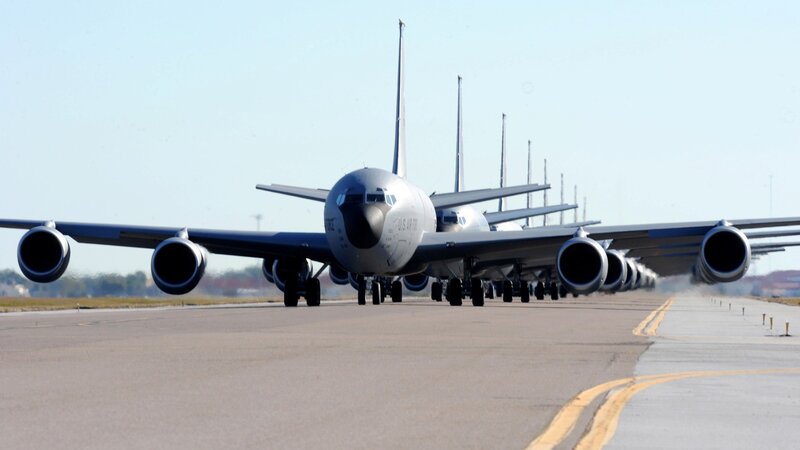 U.S. Air Force bombers on runway
