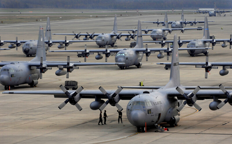 U.S. Air Force C-130 aircraft on tarmac