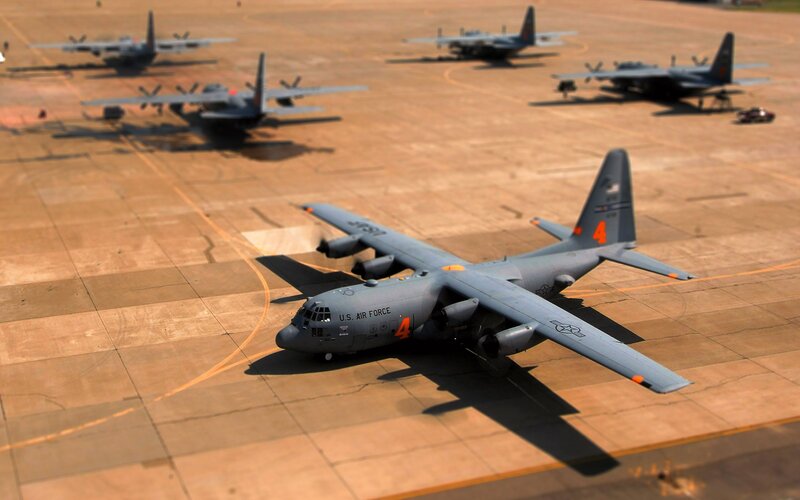 U.S. Air Force C-130 aircraft on tarmac