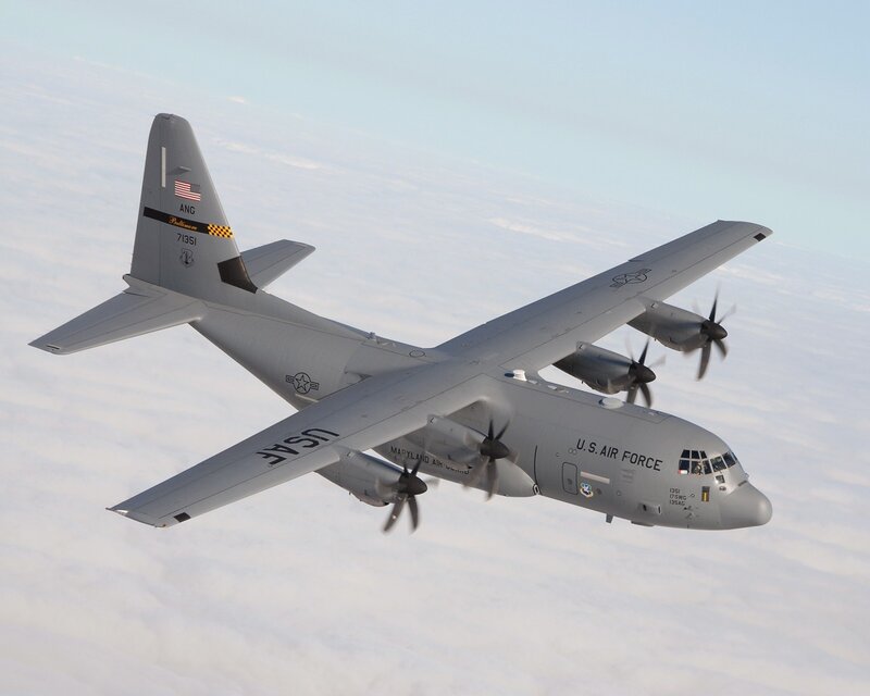 U.S. Air Force C-130 in flight