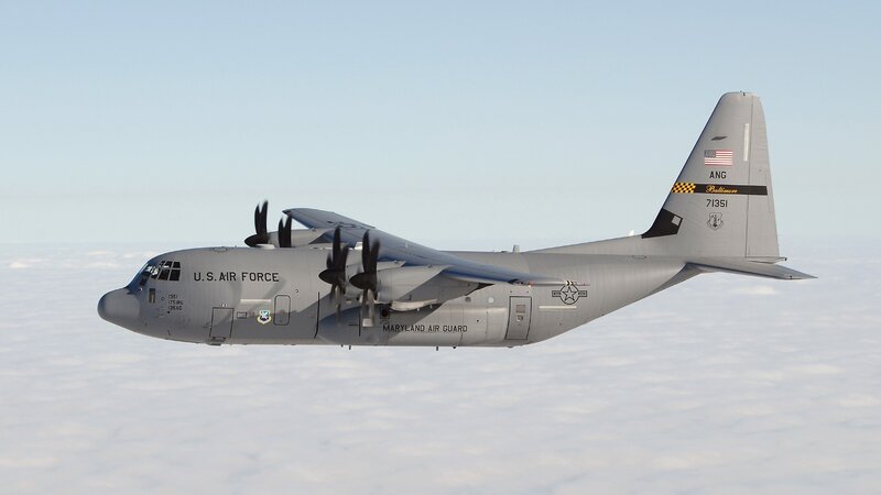 U.S. Air Force C-130 in flight