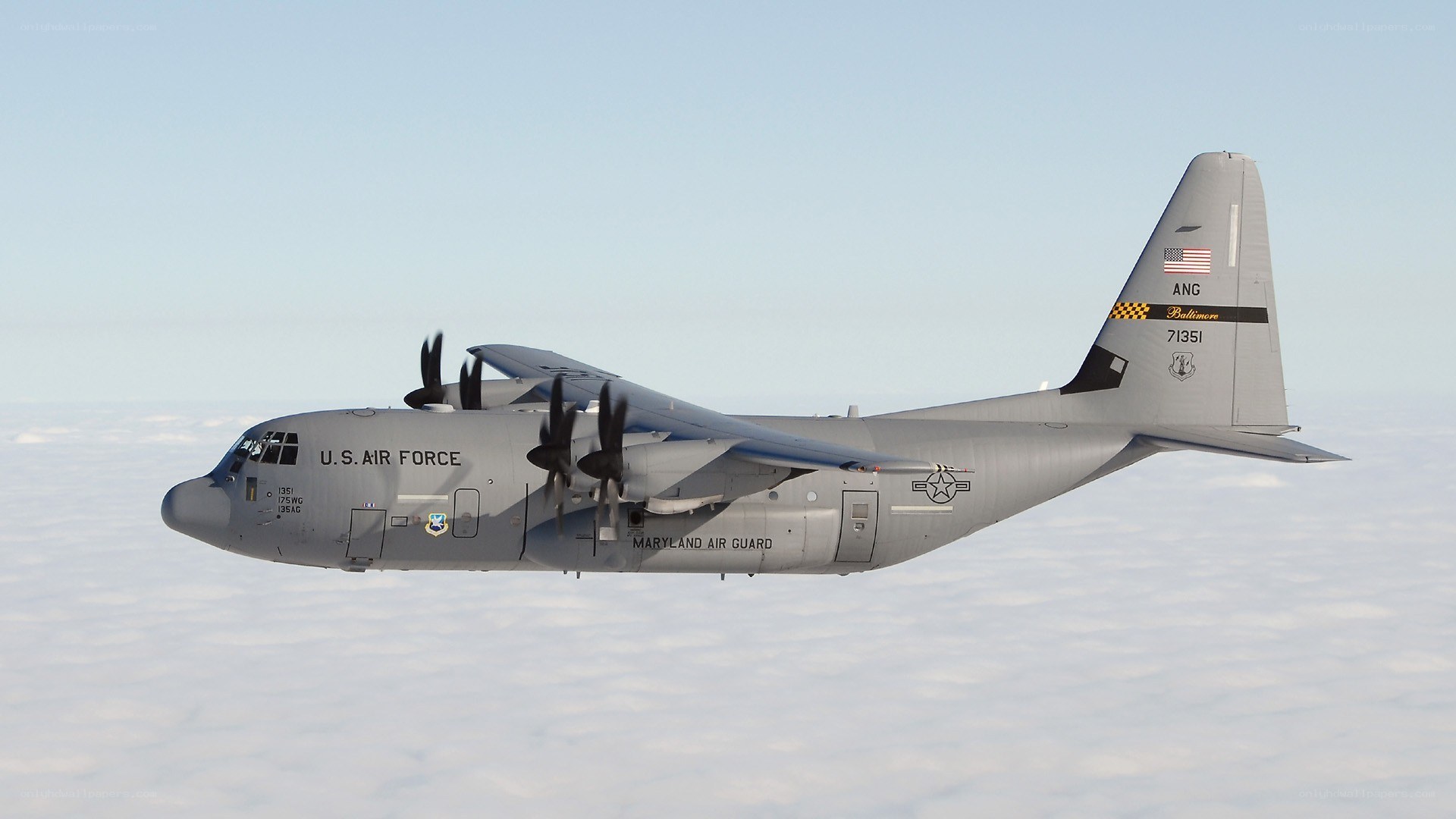 U.S. Air Force C-130 in flight