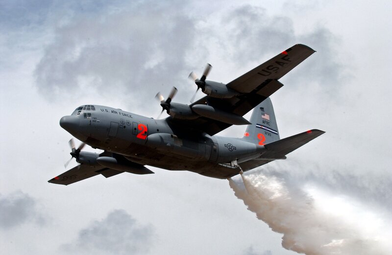 U.S. Air Force C-130 in flight