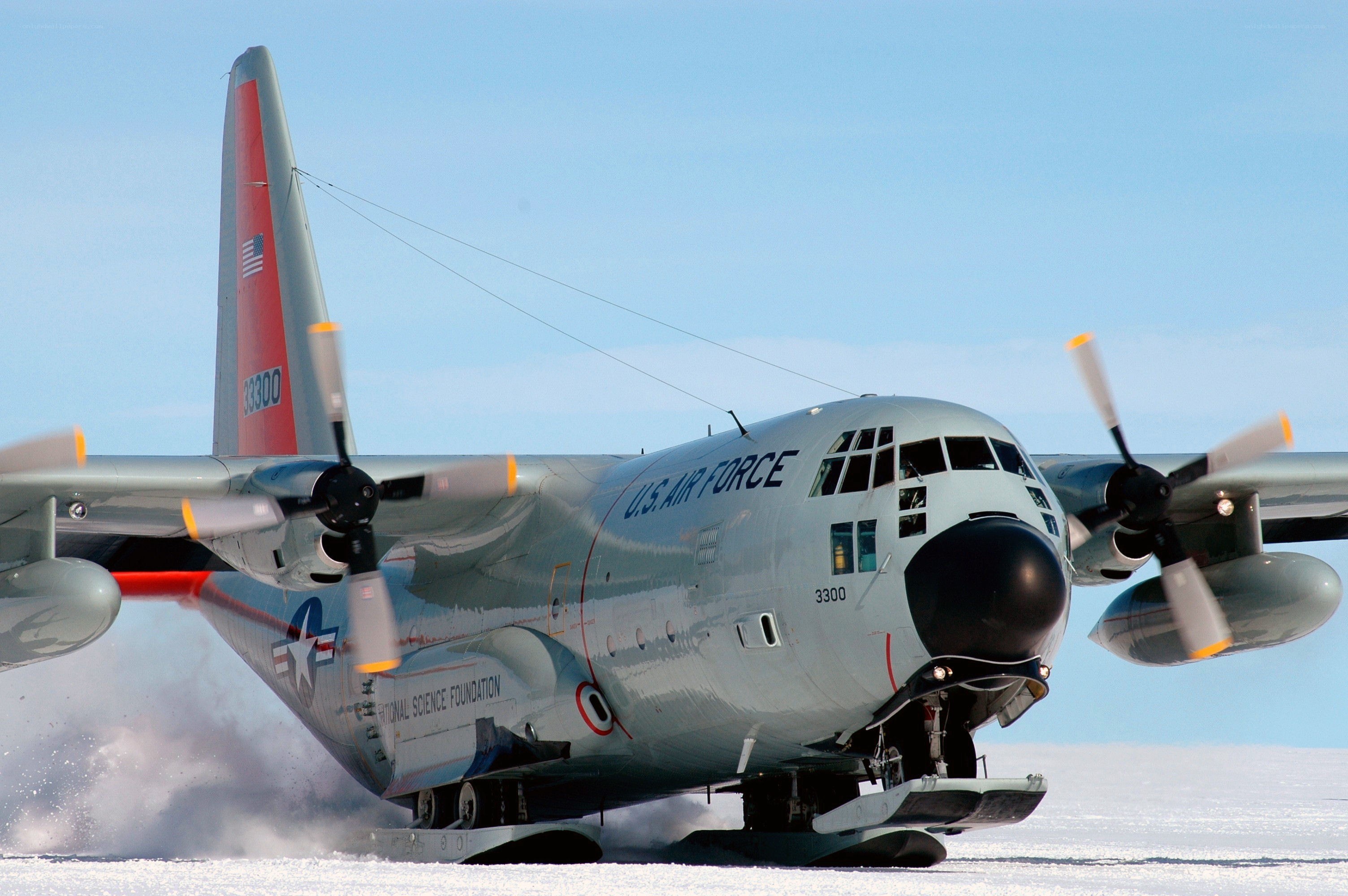 U.S. Air Force C-130 on snow