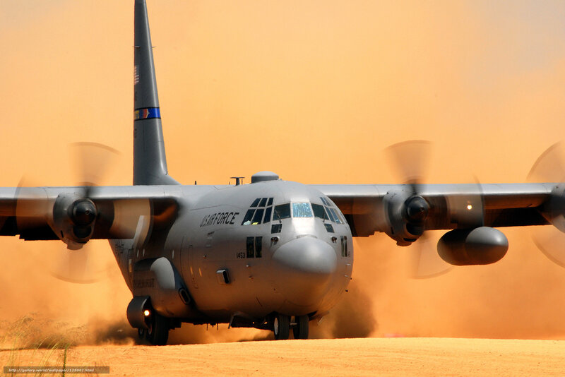 U.S. Air Force C-130 taking off
