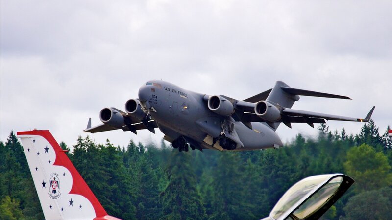 U.S. Air Force C-17 taking off
