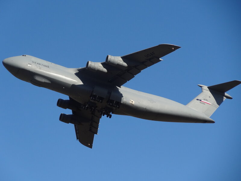 U.S. Air Force Cargo Plane — Blue, Clear, Afternoon