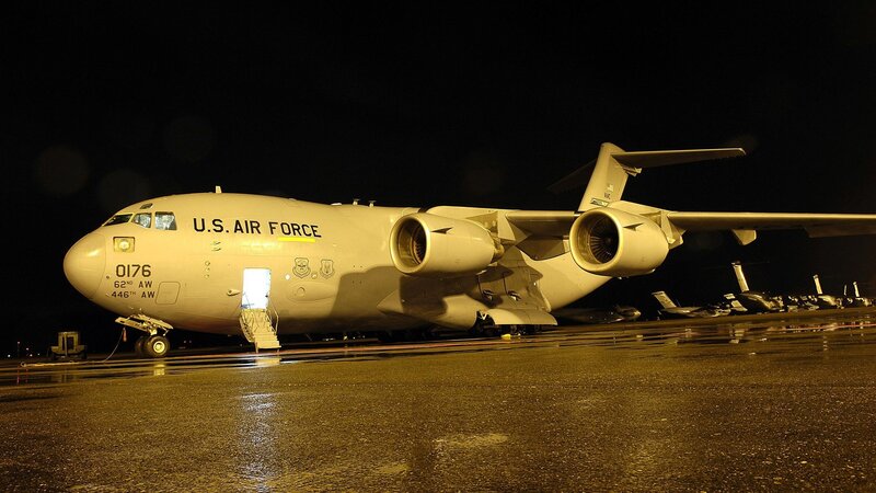 U.S. Air Force Cargo Plane — Gray, Dramatic