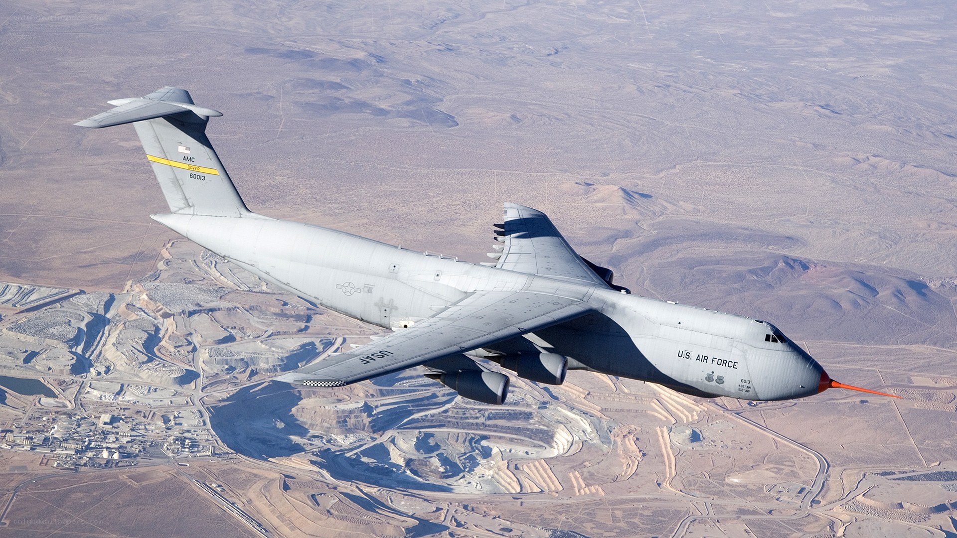 U.S. Air Force cargo plane in flight