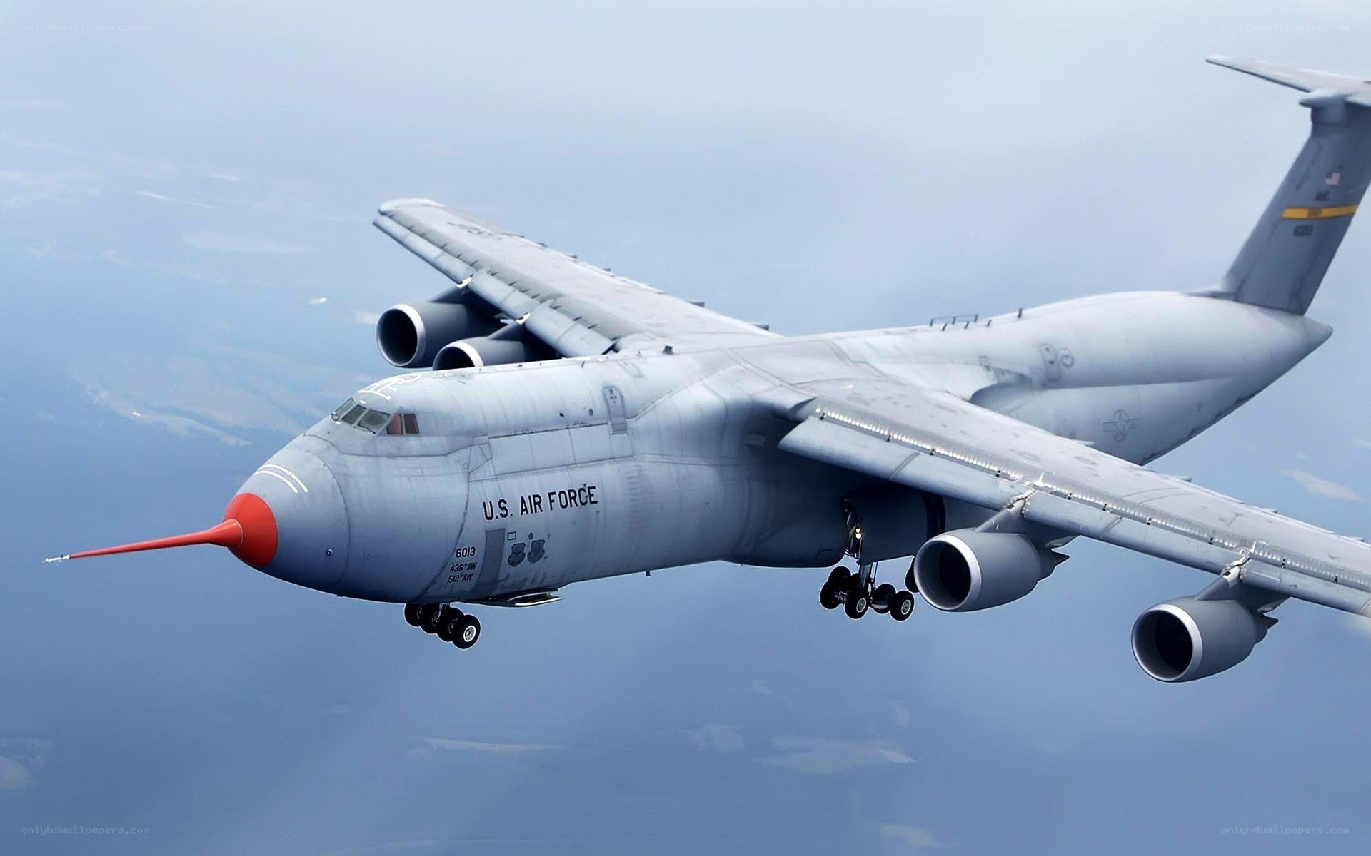 U.S. Air Force cargo plane in flight