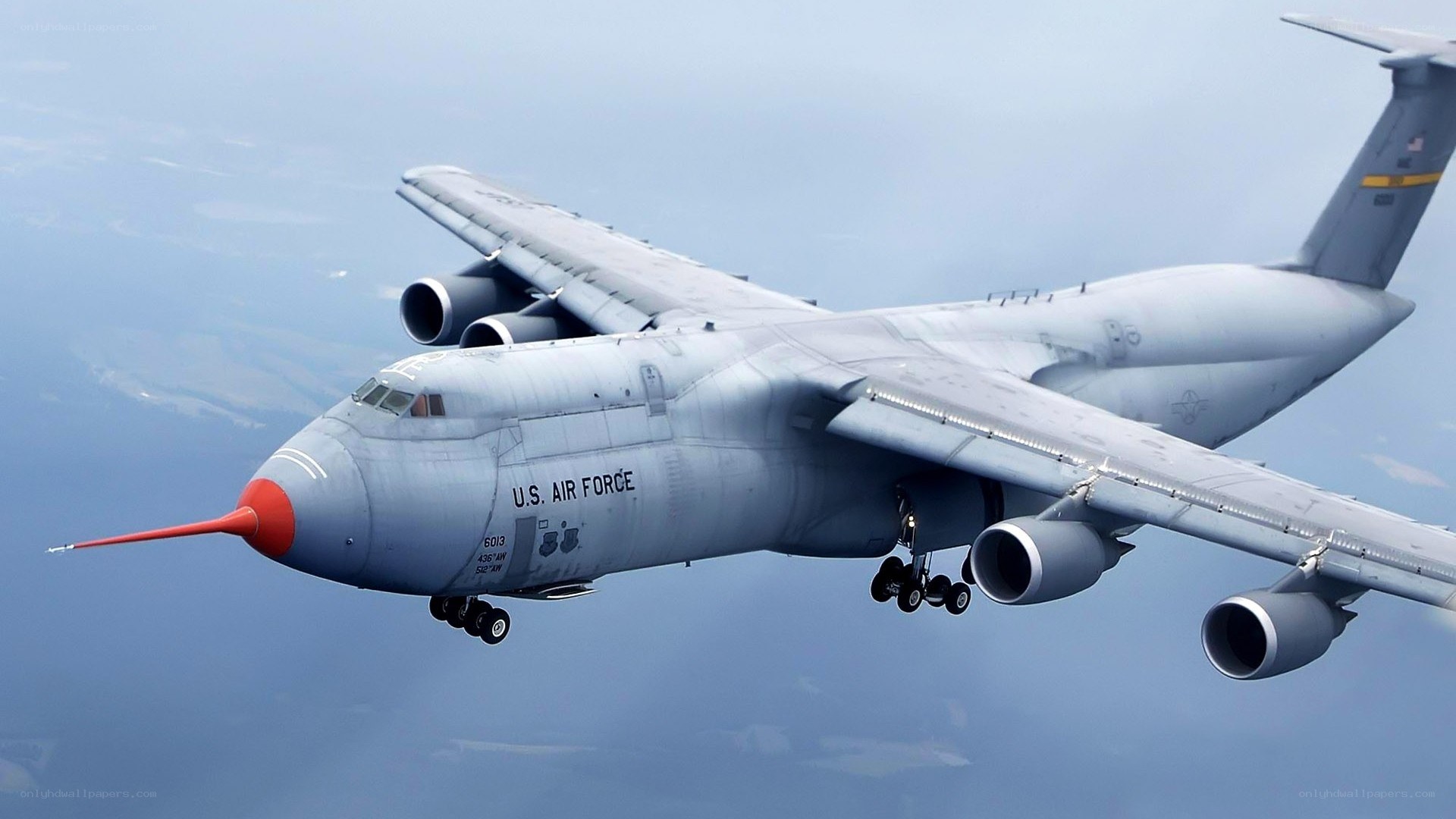 U.S. Air Force cargo plane in flight