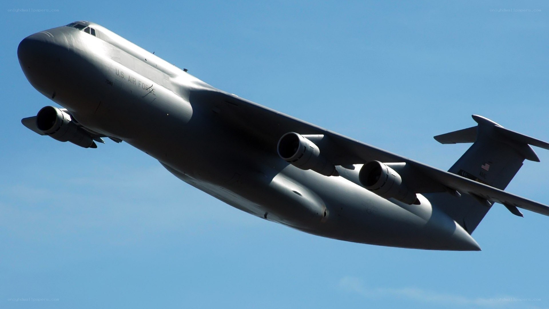 U.S. Air Force cargo plane in flight
