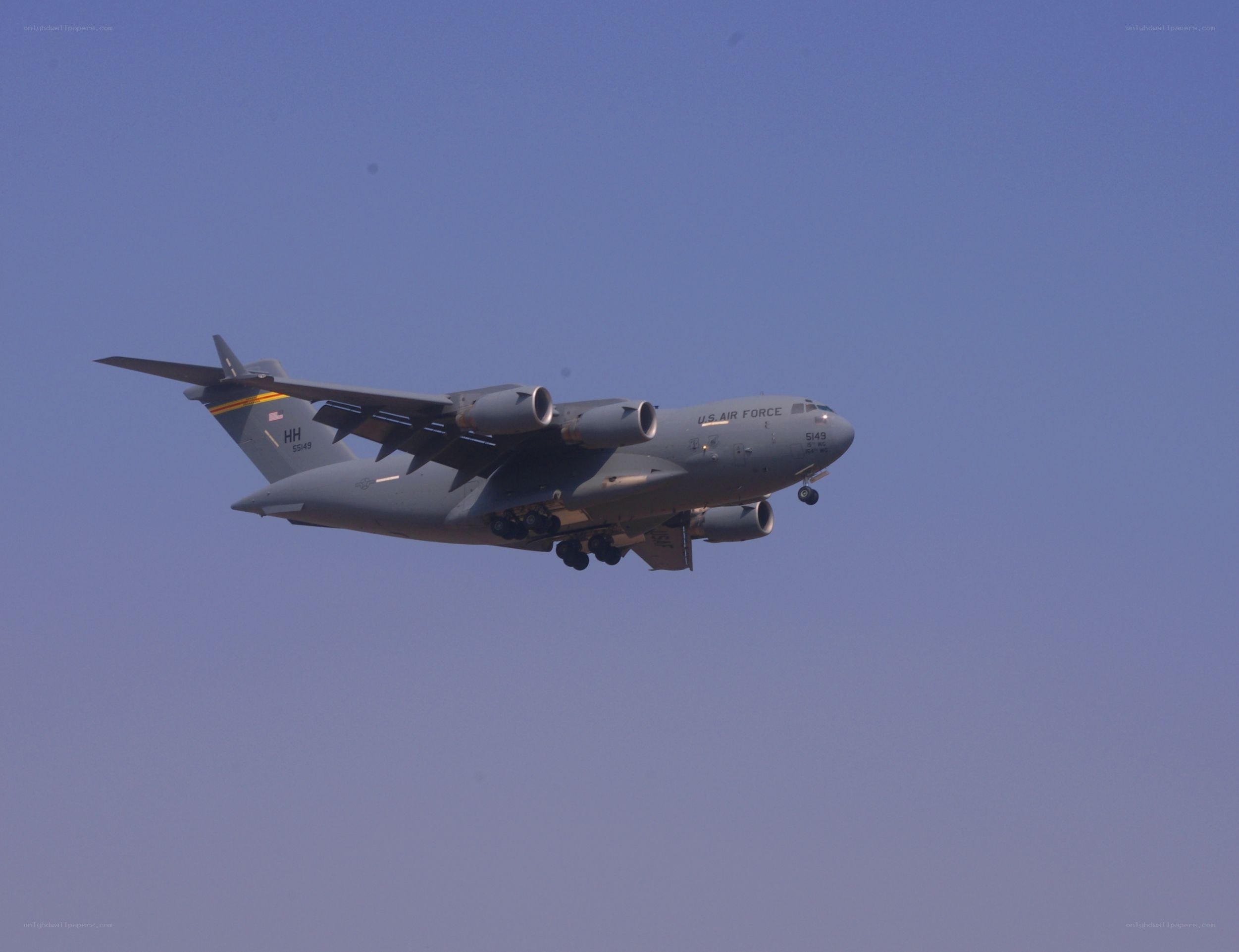 U.S. Air Force cargo plane in flight
