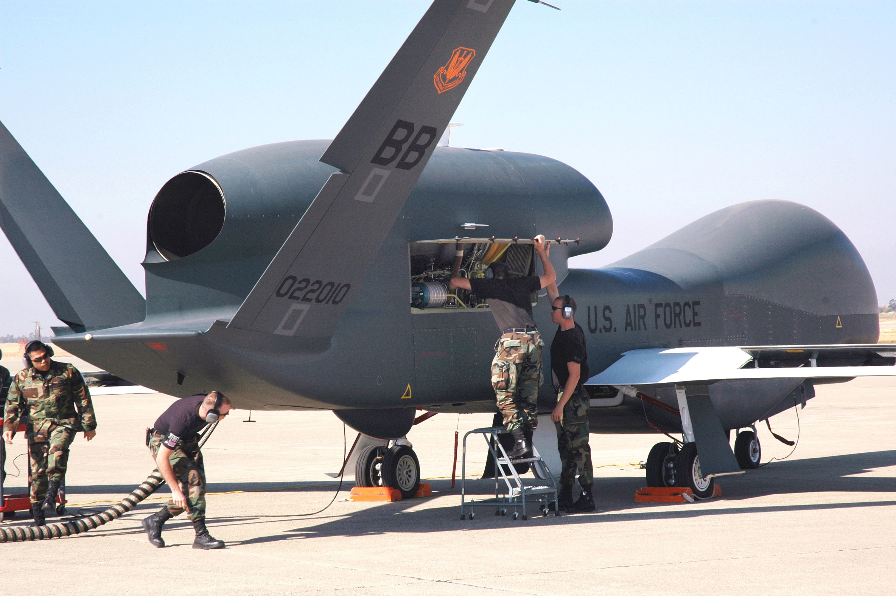 U.S. Air Force drone maintenance