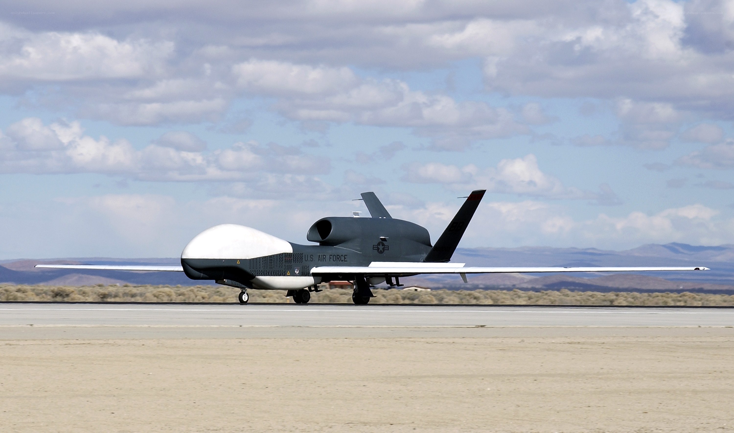 U.S. Air Force drone on runway