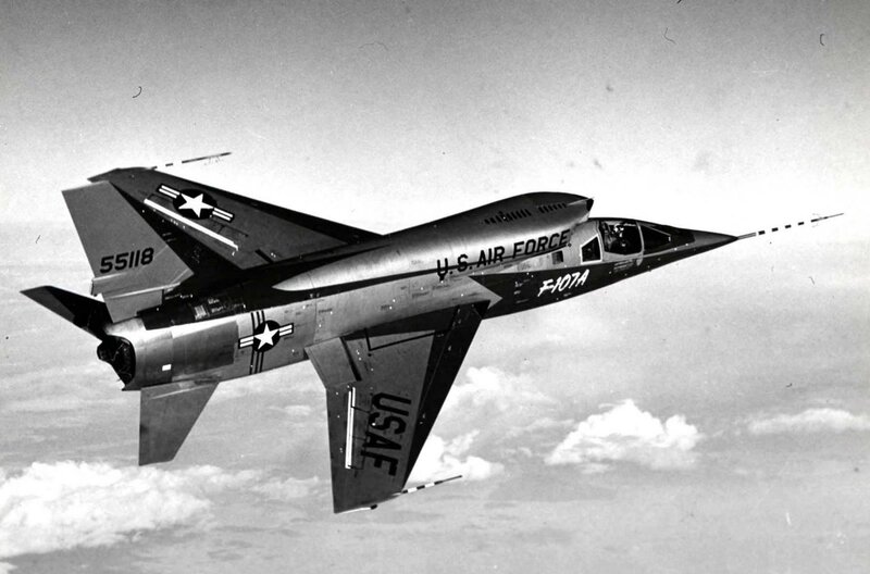 U.S. Air Force F-107A in flight