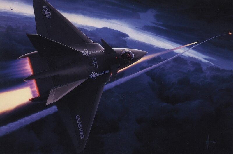 U.S. Air Force fighter jet in flight