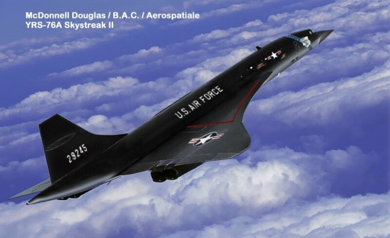 U.S. Air Force Jet — Blue, Dramatic, Illustration