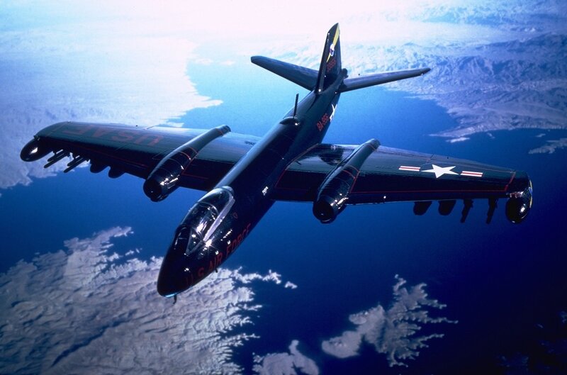 U.S. Air Force Jet — Blue, Dramatic, Photograph
