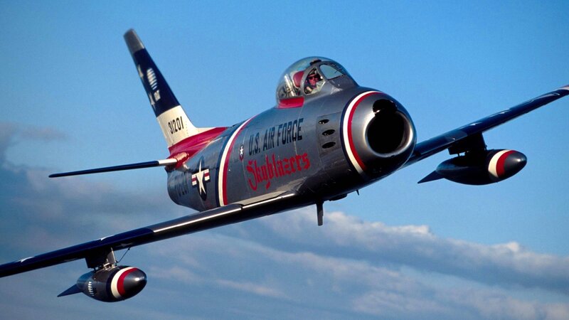 U.S. Air Force Jet — Blue, Dynamic, Afternoon, Photograph, Pilot, Clouds