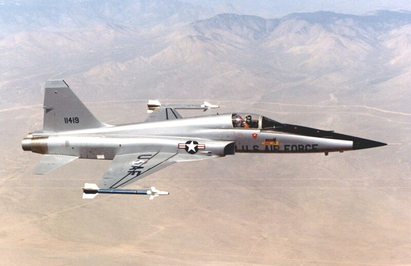 U.S. Air Force Jet — Gray, Aerial, Afternoon