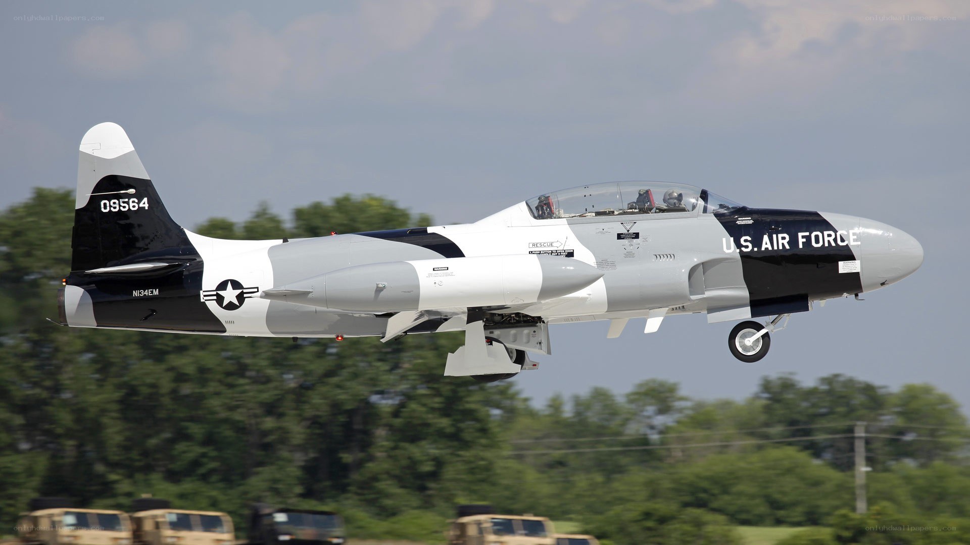 U.S. Air Force jet in flight