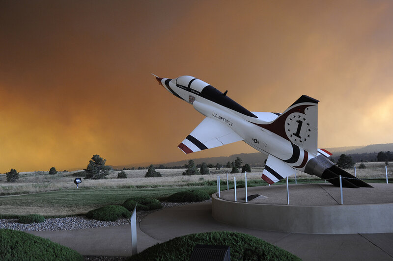 U.S. Air Force Jet — Orange, Dramatic