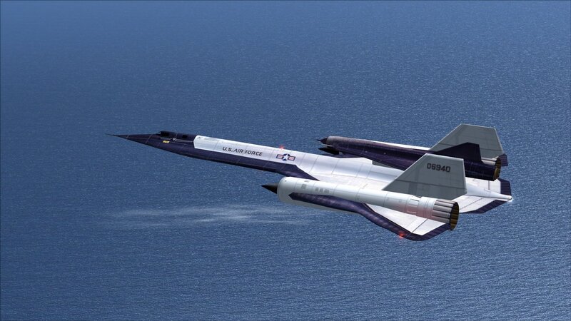 U.S. Air Force jet over ocean