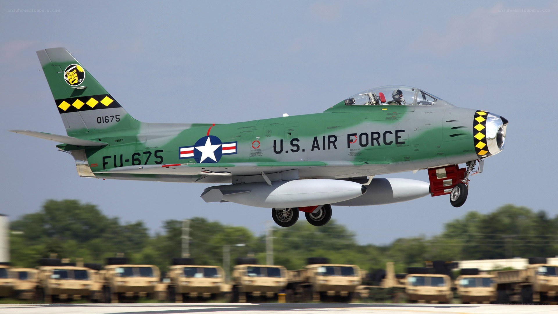 U.S. Air Force jet taking off
