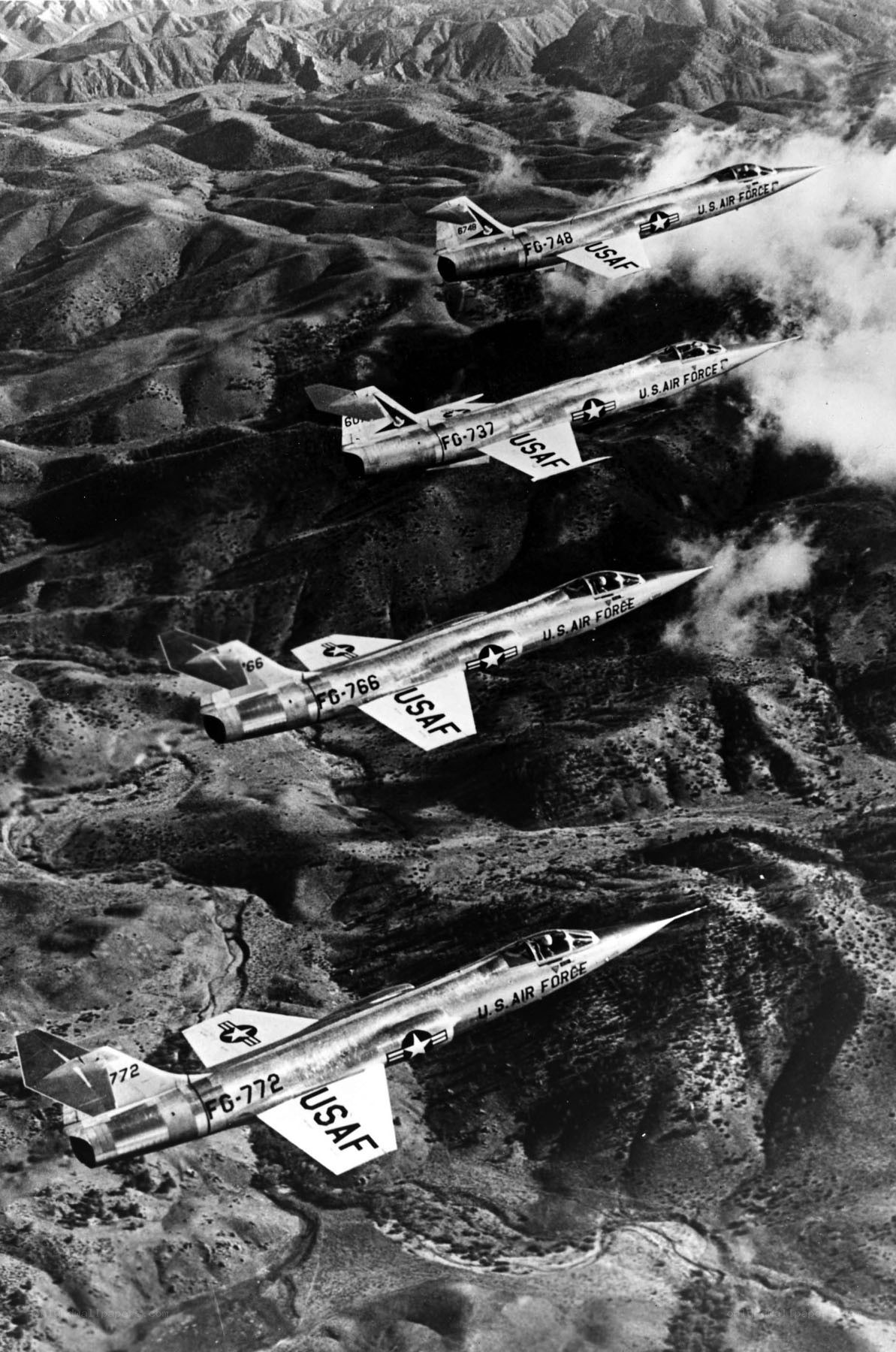 U.S. Air Force jets in formation